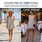 Women Casual Striped Sleeveless V-Neck Ruffle Beach Swing Dress