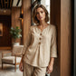 Women's Elegant V-Neck Top with Buttons