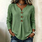 Women's Elegant V-Neck Top with Buttons