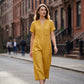 Women's Casual Short Sleeve Wide-Leg Jumpsuit