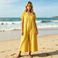 Women's Casual Short Sleeve Wide-Leg Jumpsuit