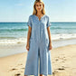 Women's Casual Short Sleeve Wide-Leg Jumpsuit