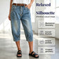 ✨Vintage Retro Style👖Women’s Capri Denim Jeans High Waist Cropped Denim Capris Casual Daily Slim Fit Denim Pants