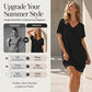 Women's Plus Size V-Neck T-Shirt Dress