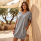 Women's Plus Size V-Neck T-Shirt Dress