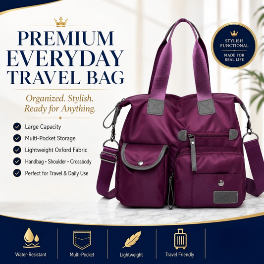 👜50% OFF LIMITED SALE! Large Capacity Waterproof Oxford Tote Bag for Women, Multi-Pocket 3 Ways Carry Handbag Crossbody Shoulder Bag for Daily Travel Work Shopping
