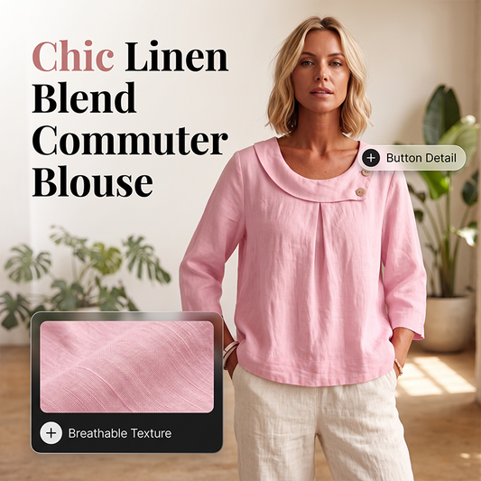 Women's Casual Loose Fit Decorative Button Top
