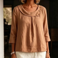 Women's Casual Loose Fit Decorative Button Top