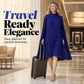 🏖️Summer Hot Sale - Up to 70% OFF⚡50K+ SOLD!🎁Women's Round-Neck Cape Sleeve Mini Dress