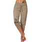 Women's High Waisted Drawstring Cropped Pants