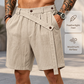 Men's Summer Linen Shorts Casual Loose Fit Beach Shorts