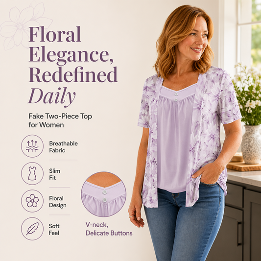 Women's Plus Size Floral Print Top