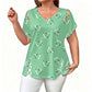 Plus Size Women's Heart Print T-Shirt 💞 A Sweet Heart, a Flattering Fit – Wear the Love, Feel the Comfort ✨