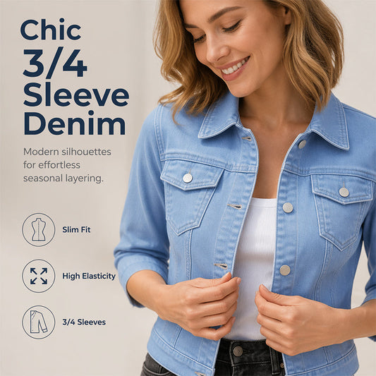 Women's Solid Color Jean Jacket