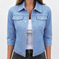 Women's Solid Color Jean Jacket