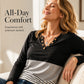 Women's Casual Long Sleeve V-Neck Top