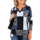 Women's Casual Long Sleeve V-Neck Top