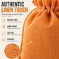 Halloween Drawstring Burlap Bags Spooky Face Treat Pouch