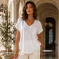 Women's Casual V-Neck Short Sleeve T-Shirt