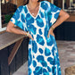 Women's Casual V-Neck Leopard Print Dress
