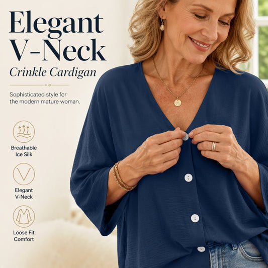 Women’s V-Neck Button Up Cardigan Casual Shirt