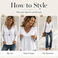 ⌛Limited-Time Offer-✨👚Women's Casual V-Neck Long Sleeve Top