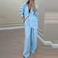 ✨🛍️Fresh Drop - Blazer & Wide-Leg Pant Suit – Clean Lines & Breezy Comfort for Confident All-Day Wear