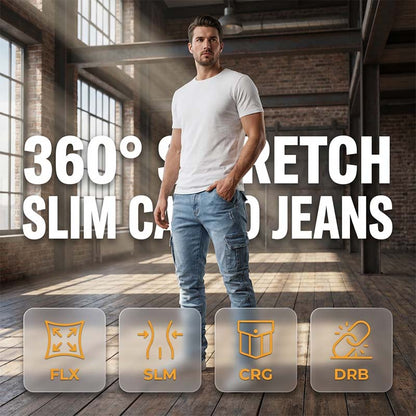 👖 LIMITED-TIME 50% OFF! ✨Slim Fit Denim Cargo Pants