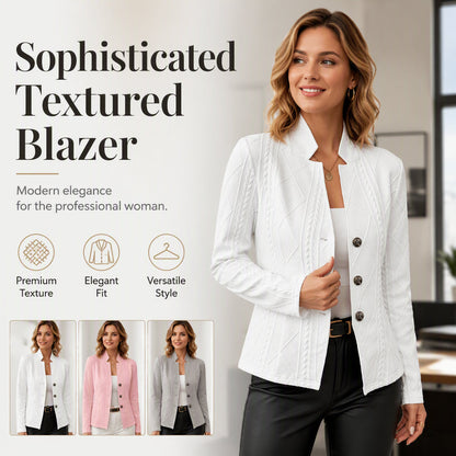 ✨Women's Textured Button Down Blazer Jacket – Effortless Elegance for Every Occasion✨𝘉𝘶𝘺 𝘢𝘯𝘺 2 𝘢𝘯𝘥 𝘨𝘦𝘵 𝘢𝘯 𝘦𝘹𝘵𝘳𝘢 8% 𝘥𝘪𝘴𝘤𝘰𝘶𝘯𝘵