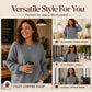 👚Seasonal Style - Waffle Texture Sweatshirt – Easy Breezy Fit & Classic Style for Any Casual Look✨𝘉𝘶𝘺 𝘢𝘯𝘺 2 𝘢𝘯𝘥 𝘨𝘦𝘵 𝘢𝘯 𝘦𝘹𝘵𝘳𝘢 8% 𝘥𝘪𝘴𝘤𝘰𝘶𝘯𝘵