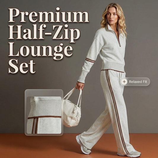 👚Seasonal Style - Half-Zip Top & Wide-Leg Pants Set – Cozy Turtleneck or Breezy V-Neck Styling✨𝘉𝘶𝘺 𝘢𝘯𝘺 2 𝘢𝘯𝘥 𝘨𝘦𝘵 𝘢𝘯 𝘦𝘹𝘵𝘳𝘢 8% 𝘥𝘪𝘴𝘤𝘰𝘶𝘯𝘵