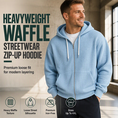 🍂Men's Full -Zip Waffle Knit Hooded Sweatshirt – Cozy Comfort Meets Everyday Style✨𝘉𝘶𝘺 𝘢𝘯𝘺 2 𝘢𝘯𝘥 𝘨𝘦𝘵 𝘢𝘯 𝘦𝘹𝘵𝘳𝘢 8% 𝘥𝘪𝘴𝘤𝘰𝘶𝘯𝘵
