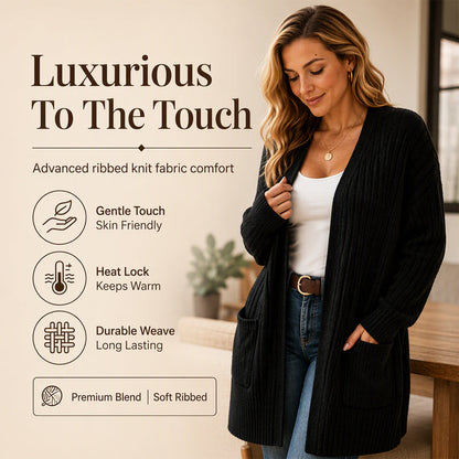 ✨ 🍂 Women's Ribbed Knit Cardigan – Cozy Texture Meets Effortless Autumn Style