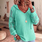 🔥LAST DAY SALE ONLY￡17.99!!🌿Women's Chic Lace Sleeve Hooded Sweater
