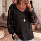 🔥LAST DAY SALE ONLY￡17.99!!🌿Women's Chic Lace Sleeve Hooded Sweater