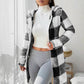 🍂 Women’s Plaid Zip-Up Hooded Jacket – Cosy Comfort Meets Effortless Autumn Style