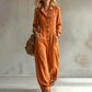 ✨🍂 Women’s Wide-Leg Cargo Jumpsuit – Effortless Utility Style & Autumn Comfort