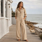 ✨🍂 Women’s Wide-Leg Cargo Jumpsuit – Effortless Utility Style & Autumn Comfort