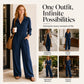 ✨🍂 Women’s Wide-Leg Cargo Jumpsuit – Effortless Utility Style & Autumn Comfort