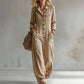 ✨🍂 Women’s Wide-Leg Cargo Jumpsuit – Effortless Utility Style & Autumn Comfort