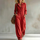 ✨🍂 Women’s Wide-Leg Cargo Jumpsuit – Effortless Utility Style & Autumn Comfort