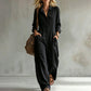 ✨🍂 Women’s Wide-Leg Cargo Jumpsuit – Effortless Utility Style & Autumn Comfort