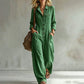 ✨🍂 Women’s Wide-Leg Cargo Jumpsuit – Effortless Utility Style & Autumn Comfort
