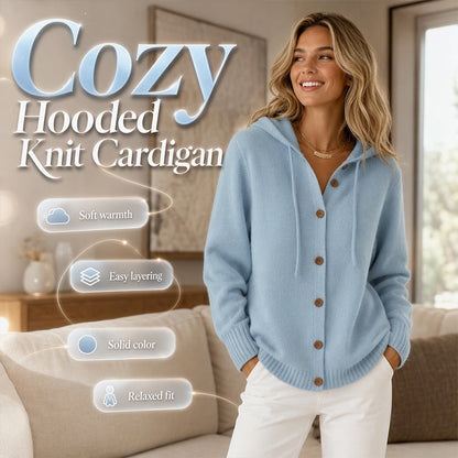 💖Women's Cozy Hooded Knit Cardigan