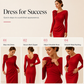 👗✨Women's Ruched Midi Dress with 3D Rose Details
