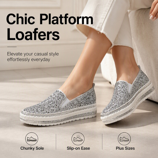 💎Women's Glitter Platform Slip-On Shoes✨𝘉𝘶𝘺 𝘢𝘯𝘺 2 𝘢𝘯𝘥 𝘨𝘦𝘵 𝘢𝘯 𝘦𝘹𝘵𝘳𝘢 8% 𝘥𝘪𝘴𝘤𝘰𝘶𝘯𝘵