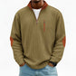 Men's Color-Block Corduroy Half-Zip Sweatshirt
