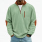 Men's Color-Block Corduroy Half-Zip Sweatshirt