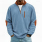 Men's Color-Block Corduroy Half-Zip Sweatshirt