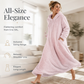 ❄️ Cozy Winter Comfort | 👗✨Women's Plush Hooded Maxi Lounge Dress